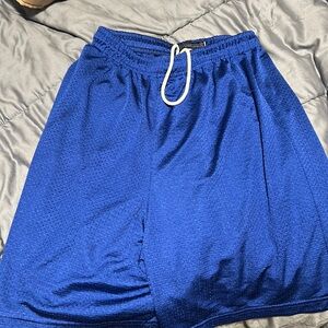 Blue basketball shorts